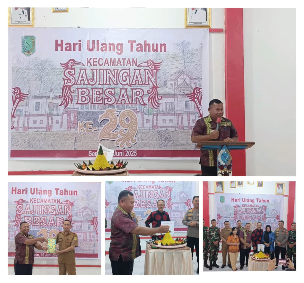 Perayaan HUT Kecamatan Sajingan Besar ke-29 dan Perpisahan Sekretaris Camat, Meriah dan Penuh Haru