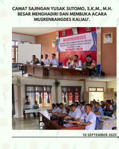 Read more about the article Musrenbangdes Desa Kaliau’ 2025: Camat Yusak Sutomo Dorong Pembangunan Merata