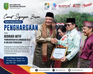 Read more about the article Camat Sajingan Besar Raih Penghargaan atas Dedikasi Aktif Pemberdayaan Kelembagaan Desa di Wilayah Perbatasan